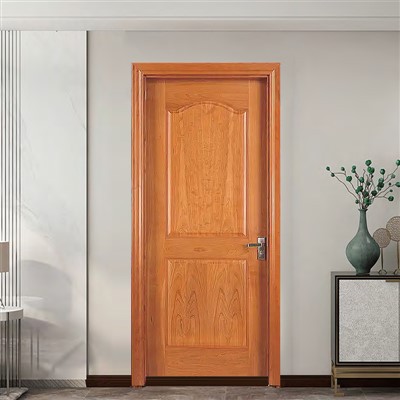 Gyllt teakviðarhurð í einfaldri stíl