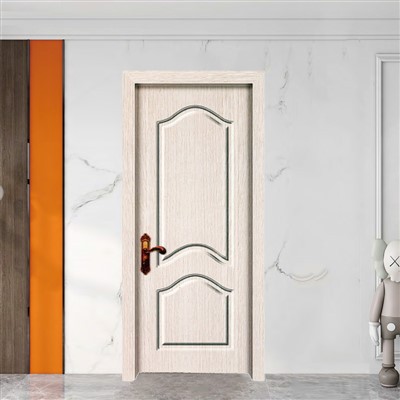 Hvítur litur Tveggja plötur viðar PVC hurð