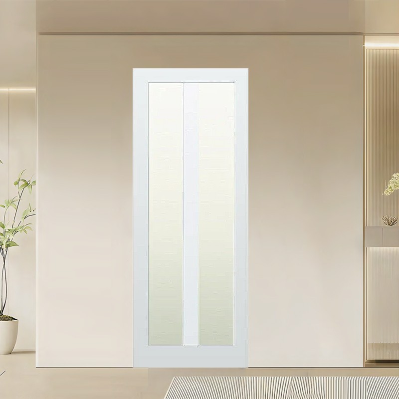 Vertical 2 Panels With White Prime Door factory